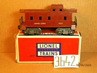 Vintage Lionel Caboose 6037 Train Car,  O Scale,  Ob,  Vg