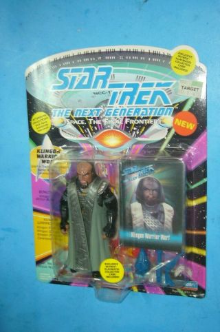 Vtg.  Star Trek The Next Generation Klingon Warrior Worf Action Figure Unpunched