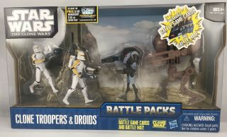 Star Wars Clone Troopers & Droids Battle Packs Clone Wars Mib