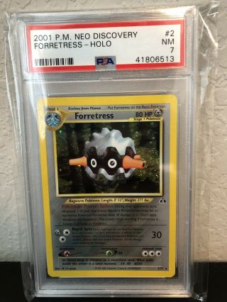 Pokemon Neo Discovery Set 2/75 Forretress Holo Card Psa 7