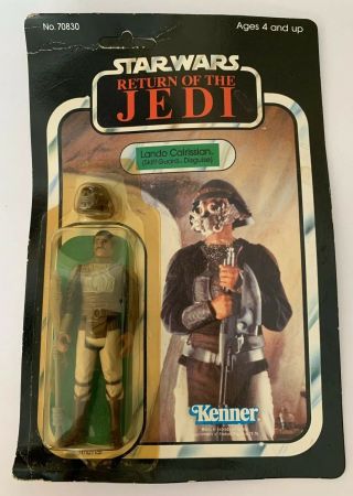 1983 Kenner Star Wars Return Of The Jedi Lando Calrissian Skiff Guard 65 Back Bp
