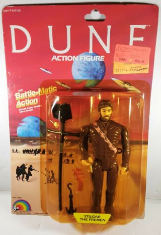 Vintage 1984 Ljn Dune Stilgar The Fremen Action Figure On Card Hong Kong