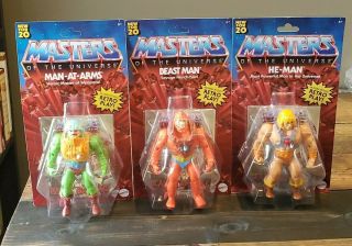 Masters Of The Universe Origins Motu He - Man Beast Man & Man - At - Arm Set 2020