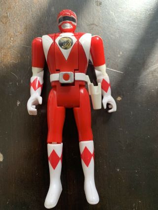 Vintage Mighty Morphin Power Ranger 5.  5 " Flip Head Action Bandai Red