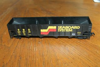 Seaboard System Coast Line Ho Scale Train Coal Car 4 Bay Hopper Vintage 1970s