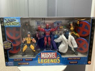 Toy Biz Marvel Legends X - Men Box Set - Beast W/lab Coat,  Rogue,  Etc.