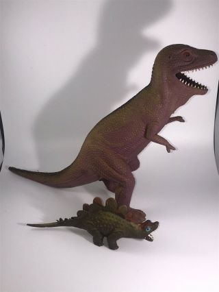 Vintage Dinosaur T - Rex Tyrannosaurus Made In Hong Kong 10 Inches Tall