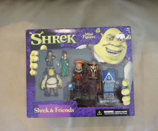 Shrek Mini Figures Shrek & Friends Mcfarlane Toys Playset Rare Collectible