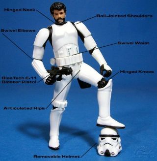STAR WARS UGH ULTRA RARE GEORGE LUCAS IN STORMTROOPER DISGUISE.  MOMC 3