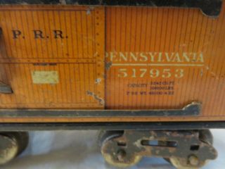 Vintage Pre War 1925 Pennsylvania Tin Litho Box Car Dorfan Lines Built 10 - 25 2
