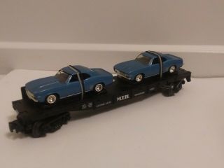MTH 30 - 7634 TRANSPORT FLAT CAR WITH 1969 CAMERO ' S 3