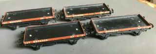 4 Low - Sided Wagons All The Same D1/32085 Hornby Dublo 3 - Rail Unboxed Good Cond