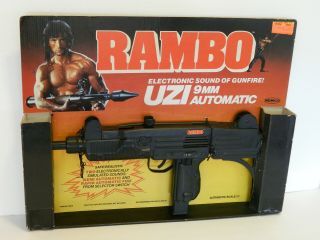 Rambo Remco Uzi Automatictoy Gun Vintage 1985