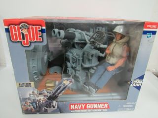 Gi Joe 2000 Navy Gunner W/ Anti - Aircraft Gun 12 " Figure 1/6 Mib Bz234