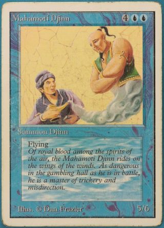 Mahamoti Djinn Unlimited Heavily Pld Blue Rare Magic Card (id 113843) Abugames