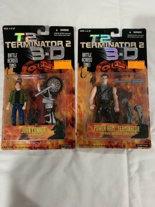 1997 Kenner Terminator 2 3 - D John Connor With Motorcycle Action Figure On Card
