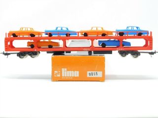 Ho Scale Lima 9055 Jnr Japan 2 - Deck Car Carrier W/ Cars 5071