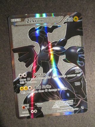 Lp Full Art Pokemon Zekrom Card Black And White (base) 114/114 Ultra Rare Ap