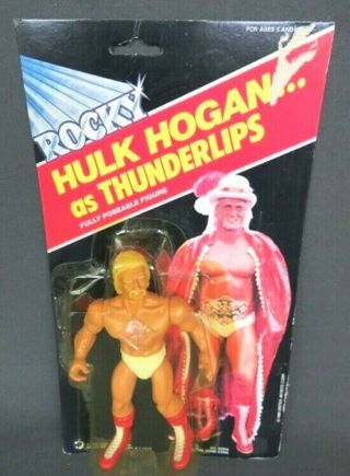 Vintage 1985 Rocky Hulk Hogan As Thunderlips Action Figure Moc