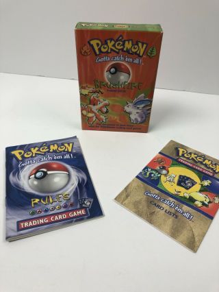 1999 Pokemon Brushfire Base Set Theme Deck Box,  Box And Rulebook Only