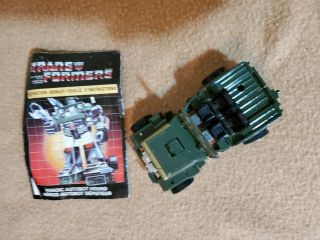 Transformers G1 Hound With Instruction Booklet