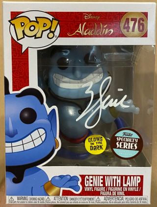 Genie With Lamp Gitd Aladdin Disney Funko Pop Autographed/signed Will Smith
