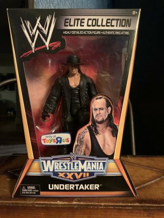 Wwe Mattel Elite Undertaker Tru Exclusive Wrestlemania 27 Rare.  Nip.