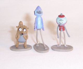 Regular Show Cartoon Network Mini Toy Playset Figures Complete Set Of 3