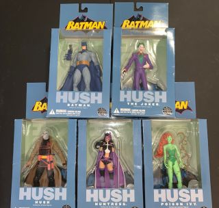 Set Of 5 Dc Direct 6” Action Figures Batman Hush Series 1 Complete On Card