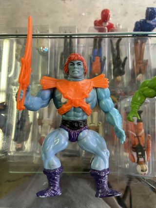 Vintage Motu Faker He - Man 100 Complete With Sticker,  Soft Head 1981,  Taiwan