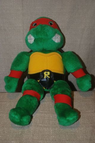 Vintage 1989 Raphael Tmnt 15 " Plush Playmates Teenage Mutant Ninja Turtles
