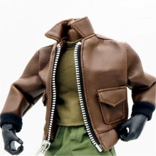 1/6 Scale Uniforms Coveralls Suit Wild Brown leather jacker Fit Toys B005 2