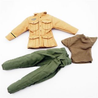 1/6 Scale Uniforms Outfits Coveralls Suit Airborne Jacket Wwii Action Figures