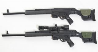 (2) Heckler &koch Hk Psg 1:6 12 " Inch Action Figure Military Assault Rifle Guns