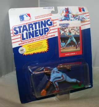 1988 Mlb Baseball Starting Lineup Juan Samuel Phillies Action Figure Fp Card