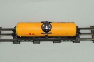 Marx Trains 0/027 8 - Wheel Shell Oil Tanker 652 Tin Litho Vintage 1946 3