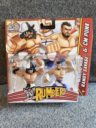 Wwe Rumblers Macho Man Randy Savage & Cm Punk Wwf Figure Set - (2 - Pack)