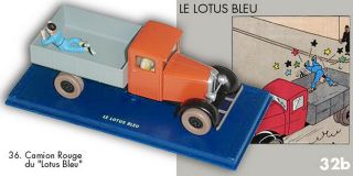 Voiture Car Tintin Atlas N°36 Le Camion Rouge Du Lotus Bleu,  Boite Certificat