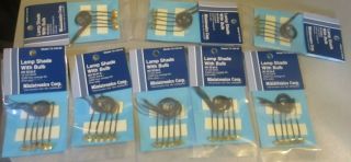 Miniatronics 8 Bags Of 5 Each Lamp Shades With Bulbs All In Packages
