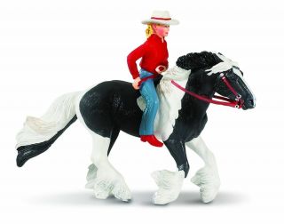 Audrey On Streaming Light Set By Safari Ltd/toy/horse/rider/cow Girl