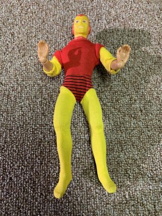 Vintage 1974 Mego Marvel Comics Iron Man 8 " Figure No Gloves Or Boots