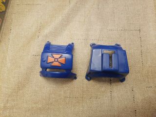 Vintage 1986 Motu Jet Sled Part - Front And Back Chest Armor Blue Piece He - Man