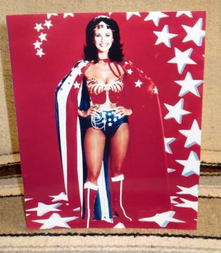 Wonder Woman " Lynda Carter " Color Movie Poster Tabletop Display Standee 10 " Tall