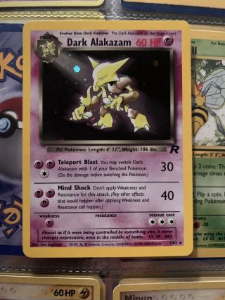Pokemon Dark Alakazam 1/82 Team Rocket Rare Near