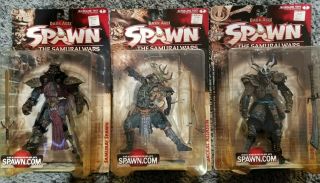 3 Mcfarlane Spawn Series 19: Dark Ages Samurai Spawns
