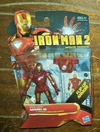 Iron Man 2 Movie Series: Iron Man Mark Iii 4 " Action Figure With 3 Armor Cards