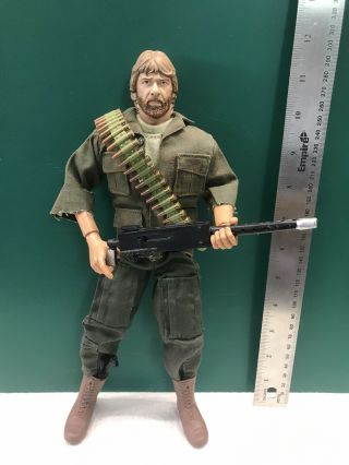 Custom 1/6 Scale Chuck Norris Missing In Action Figure 12” Tall