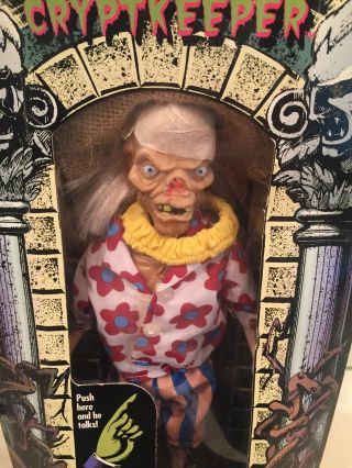 Tales From The Crypt Talking Cryptkeeper Doll Figure in Hawaiian shirt RARE 2