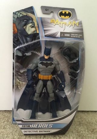 Detective Batman Dc Comics Total Heroes 6 " Inch Action Figure Mattel 2014