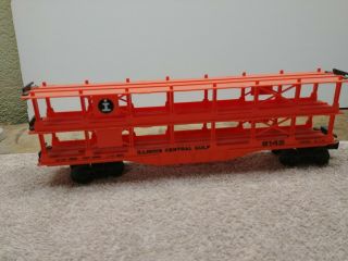 Vintage Lionel Illinois Central Gulf Auto Carrier O Gauge Train Freight Car 9145